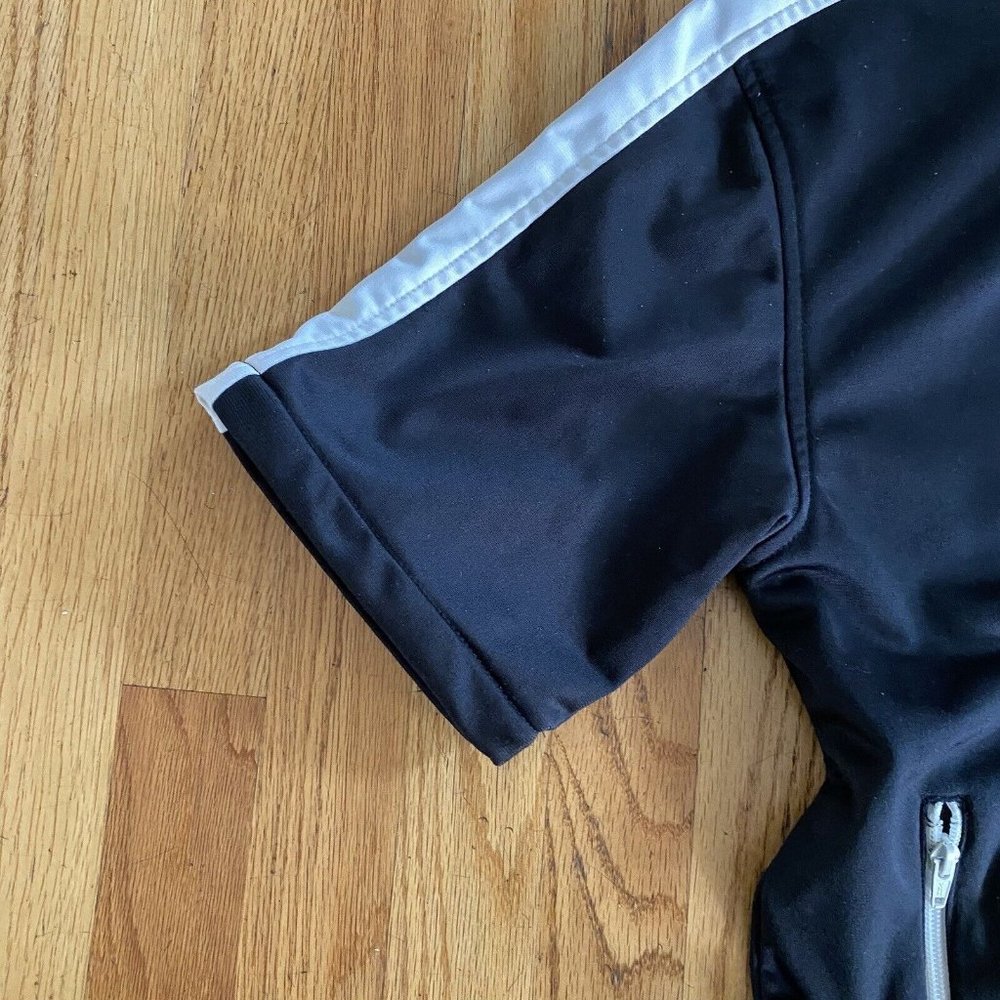 STUSSY Polyester Track Jacket Black women's Size Medium Removable Sleeves *READ* - Picture 9 of 14